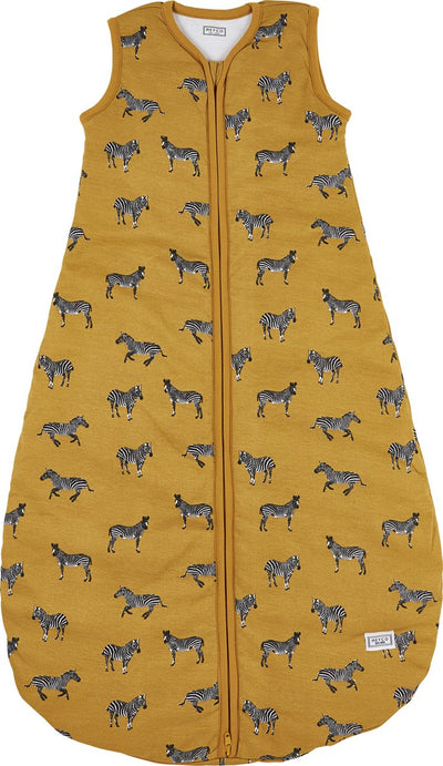 Meyco baby zèbre animal gigoteuse ronde doublée - miel doré - 86 cm - 2,5 tog