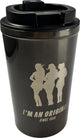 K3 originaux - tasse - tasse à café à emporter - tasse thermos en acier inoxydable - gris sidéral - avec impression subtile des originaux