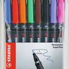 Marqueur permanent super fin Stabilo ohpen en étui - 8 pcs.