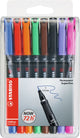 Marqueur permanent super fin Stabilo ohpen en étui - 8 pcs.