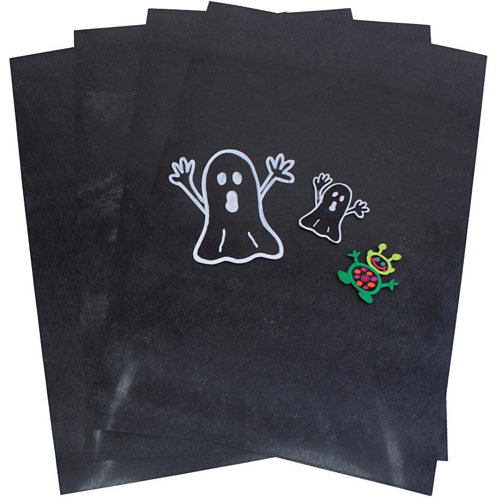 Creativ company feuilles de film rétractable, a4, noir, 10 feuilles 1 boîte