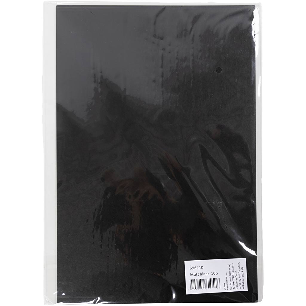 Creativ company feuilles de film rétractable, a4, noir, 10 feuilles 1 boîte