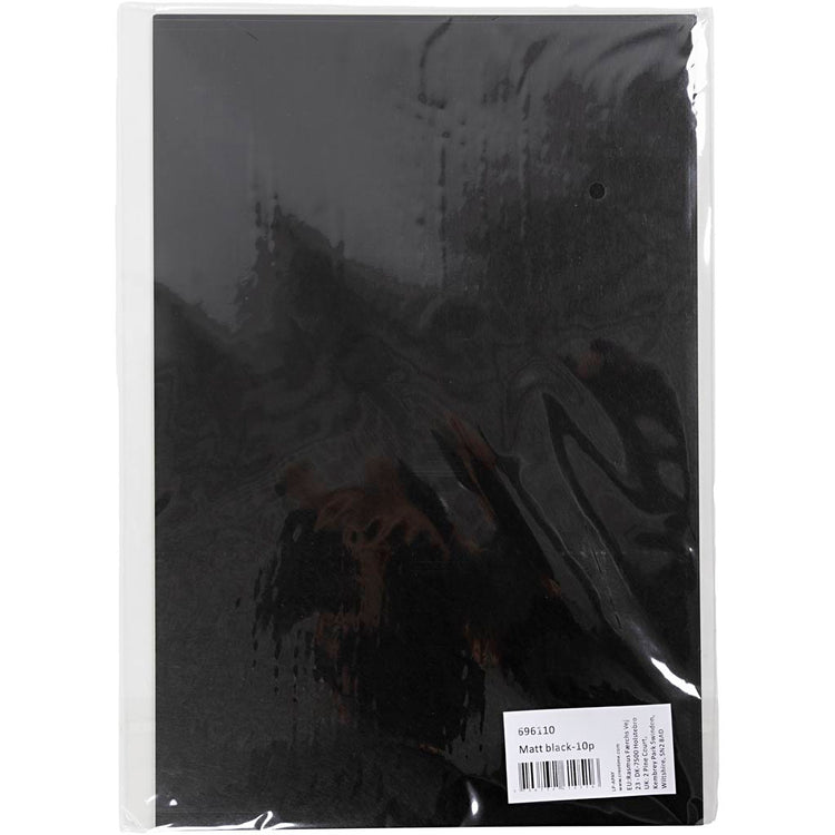 Creativ company feuilles de film rétractable, a4, noir, 10 feuilles 1 boîte