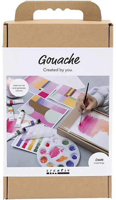 Creativ company hobby set gouache, peintures, différentes couleurs, 1 boîte