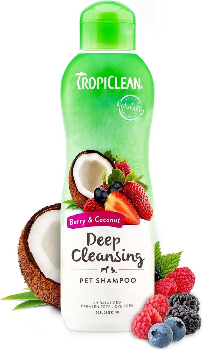 Tropiclean baies et noix de coco - shampoing pour chien - 355ml