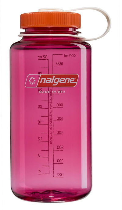 Nalgene - bouteille à large goulot - gourde - bouteille d'eau - 1000 ml - sans bpa - sustain - violet fuchsia avec flamme nouveau