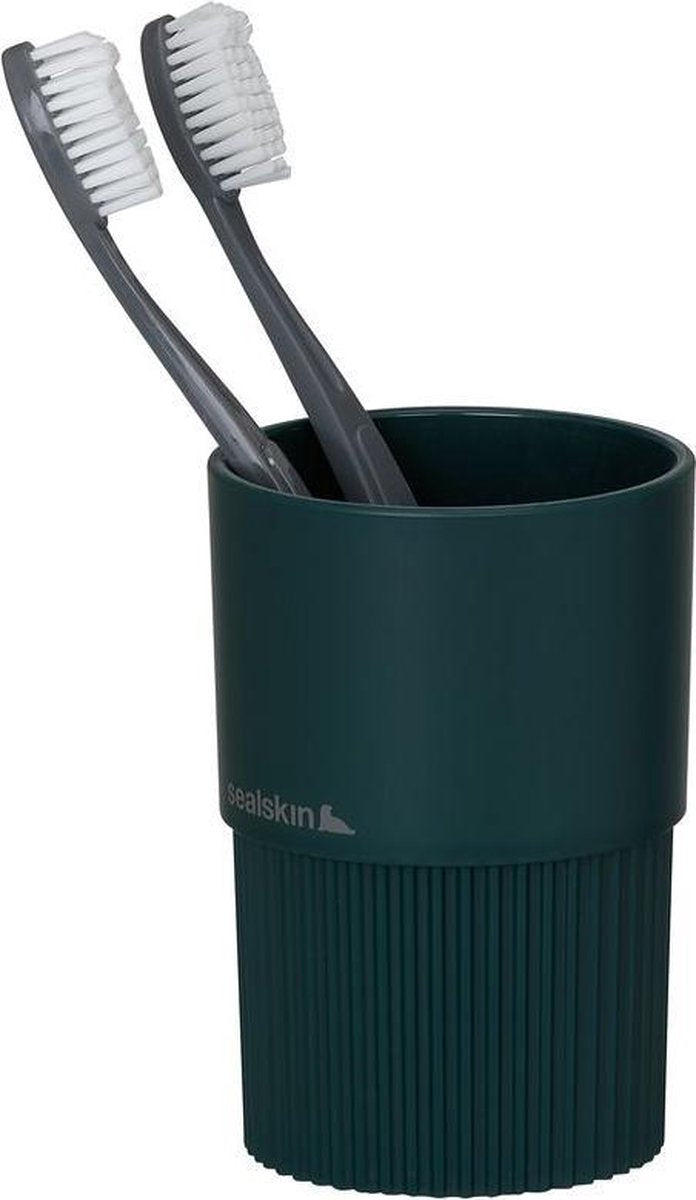 Sealskin brave - gobelet à brosse à dents autoportant - abs - vert foncé