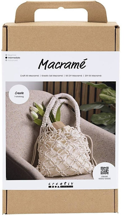 Creativ Company Hobbyset Macrame sac blanc