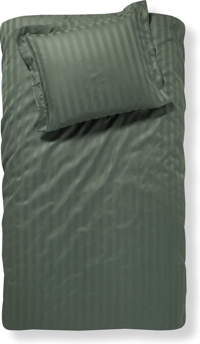 Damai linea - housse de couette - 140x200 220 cm - simple - laurier + 1 taie d'oreiller 60x70