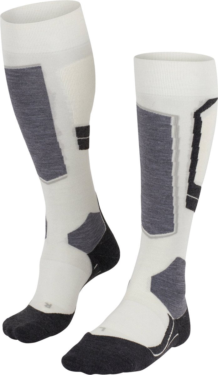 Falke sk4 chaussettes de ski chaudes en laine fine et fonctionnelle femme blanc - taille 41-42