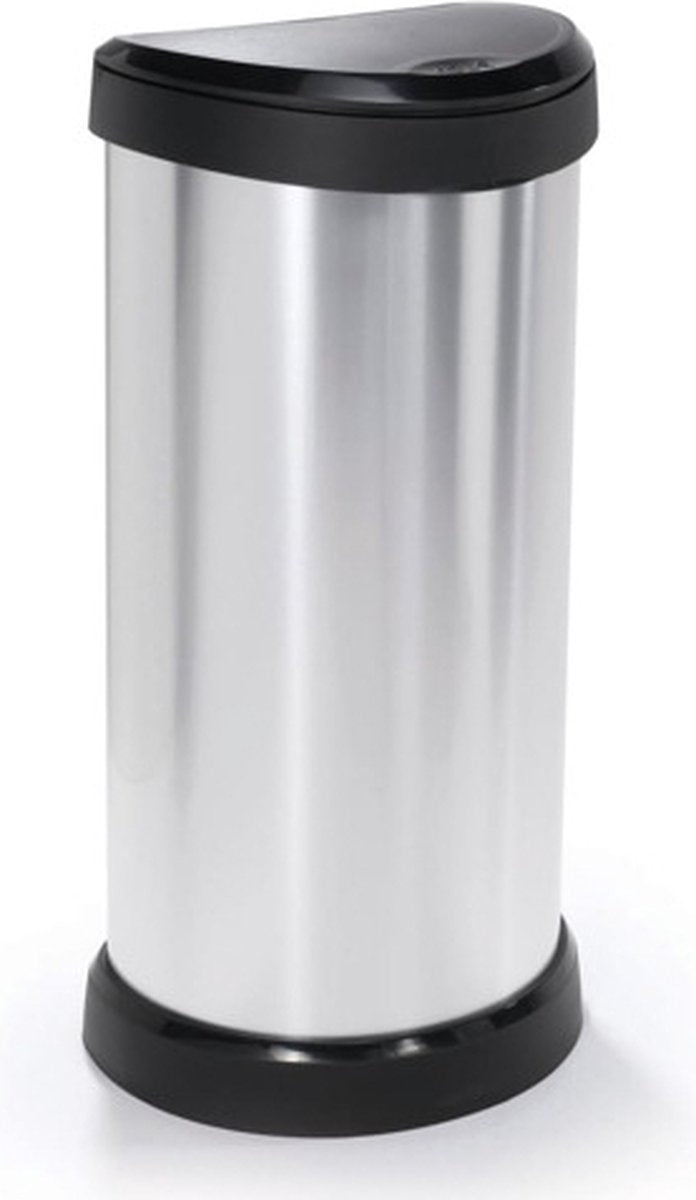 Curver Curver Pedal bin déco ovaal 40 l argent couleur