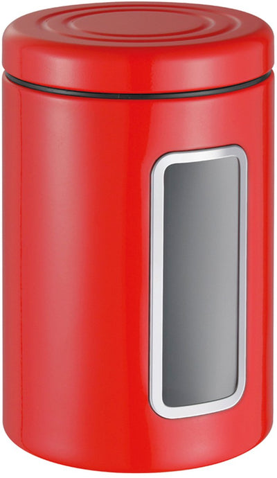 Conteneur de stockage Wesco classic line avec fenêtre | 2 litres | métal - rouge | pot de stockage