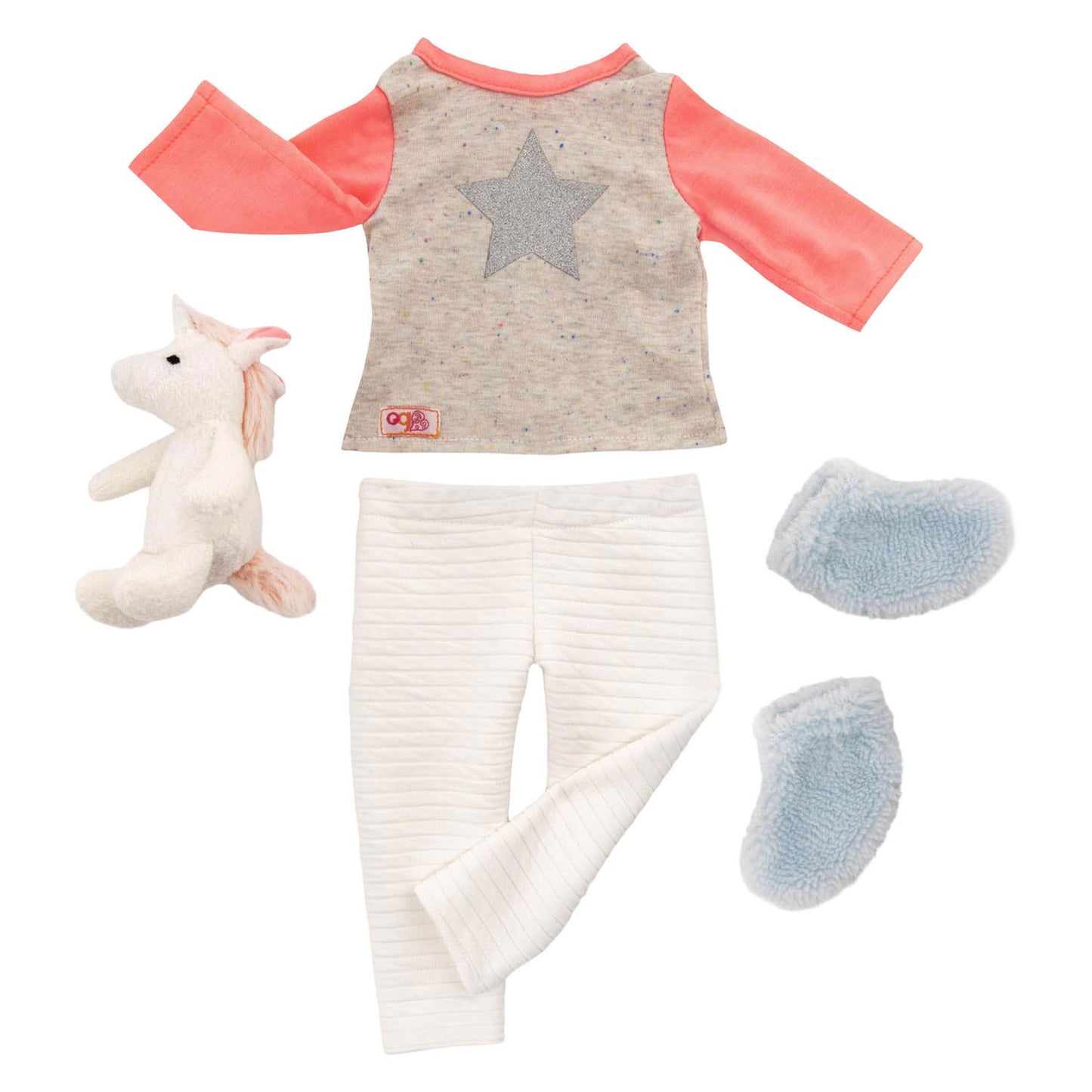 Tenue pyjama pour poupées 45cm - licorne