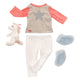 Tenue pyjama pour poupées 45cm - licorne