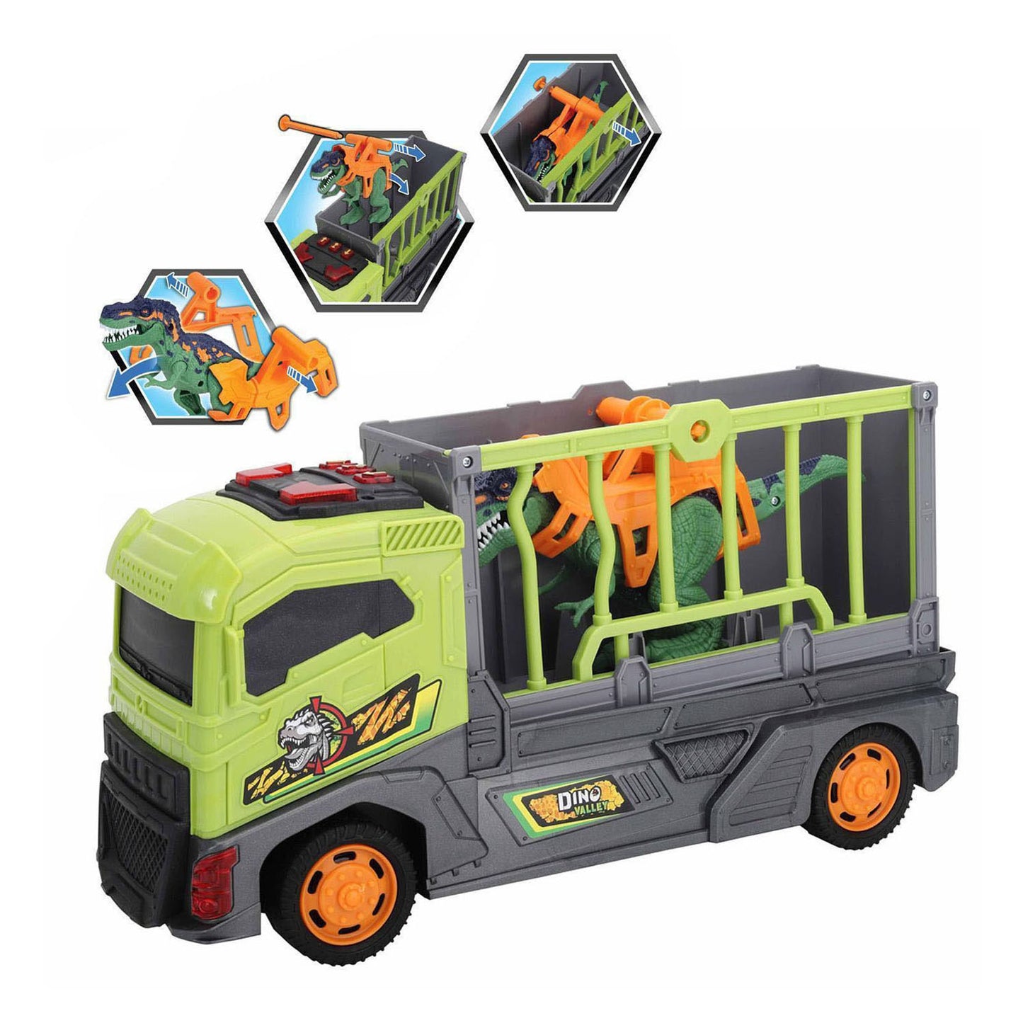 Camion de transport Abi Dino Valley avec cage - 37cm