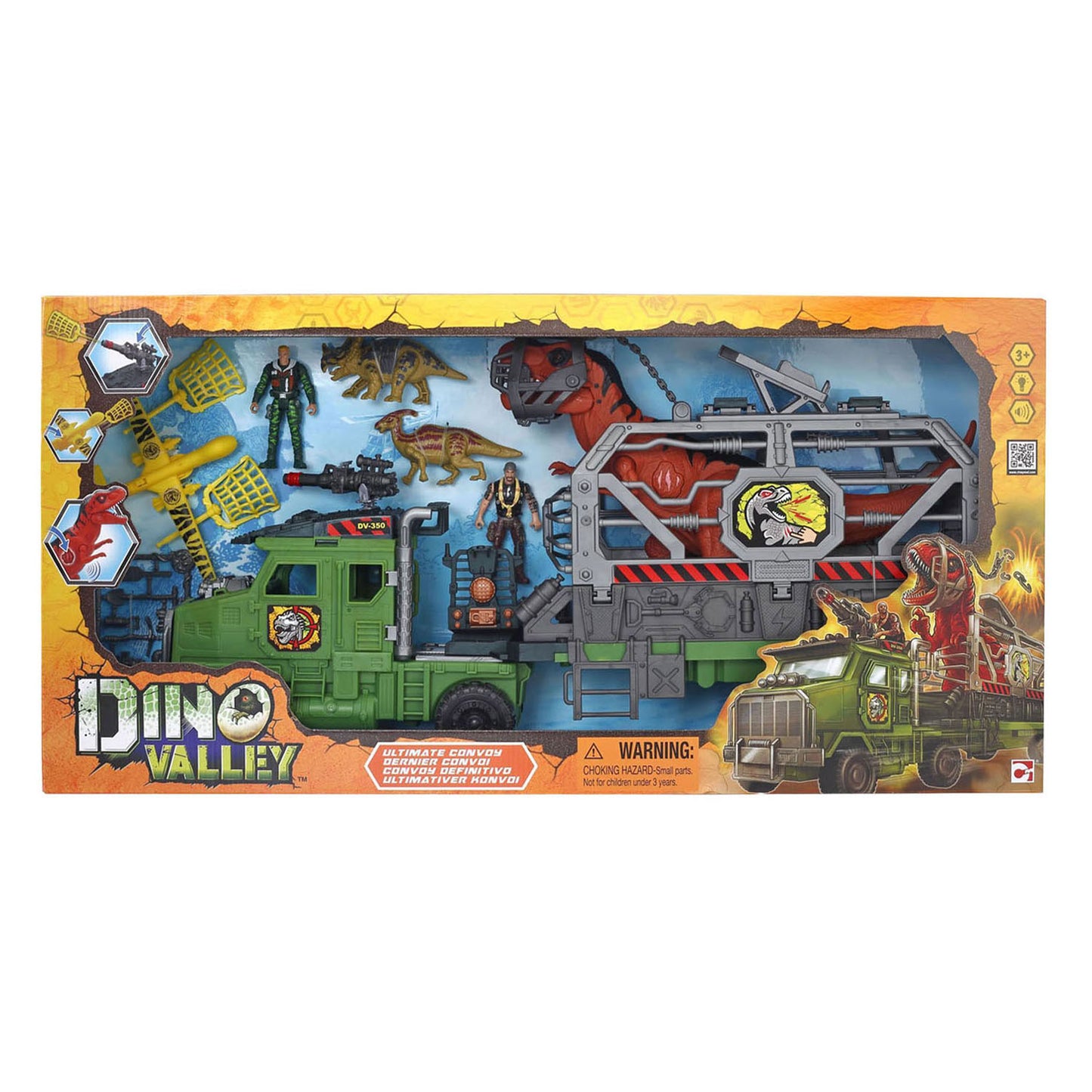 Camion de transport de dinosaures de la vallée des dinosaures