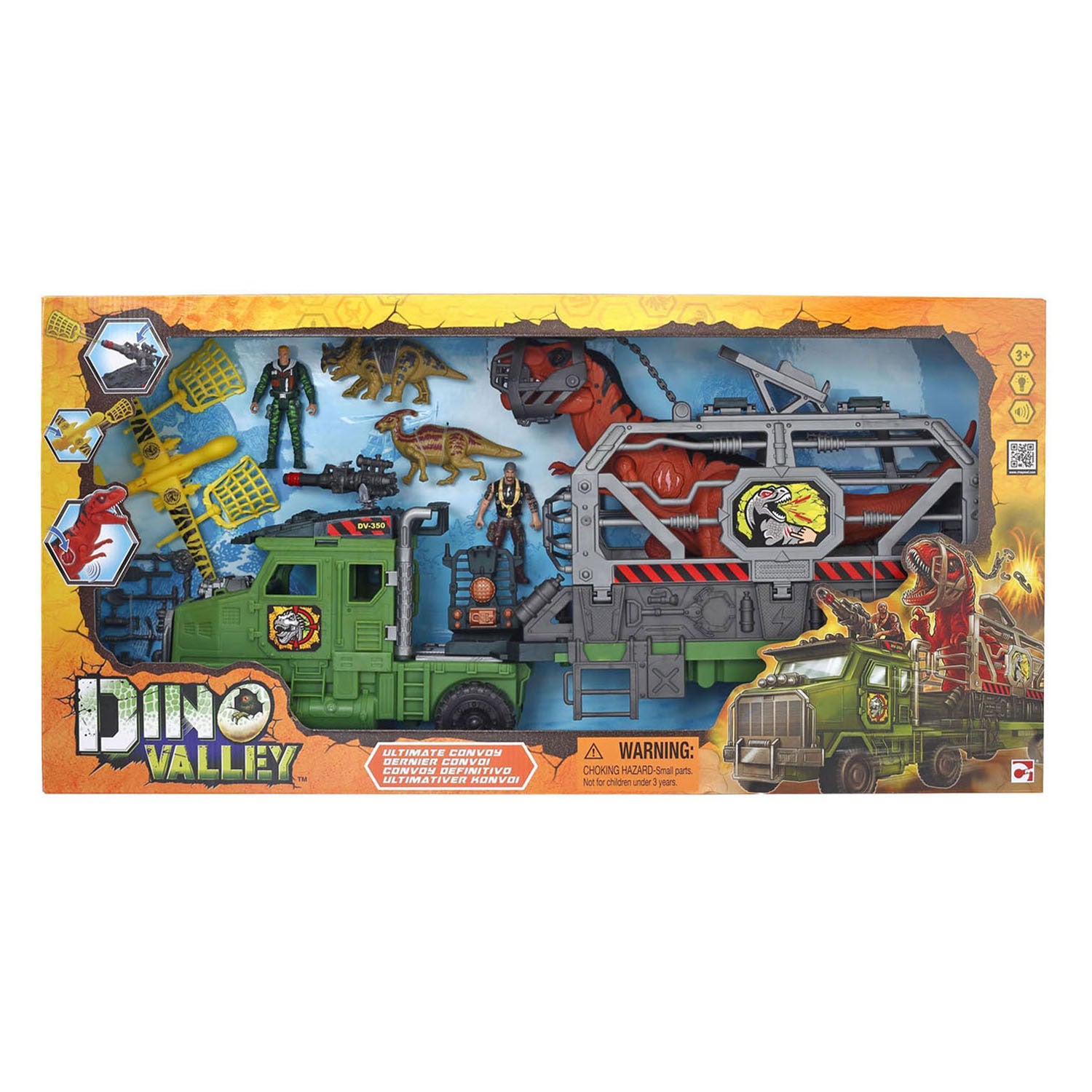 Camion de transport de dinosaures de la vallée des dinosaures