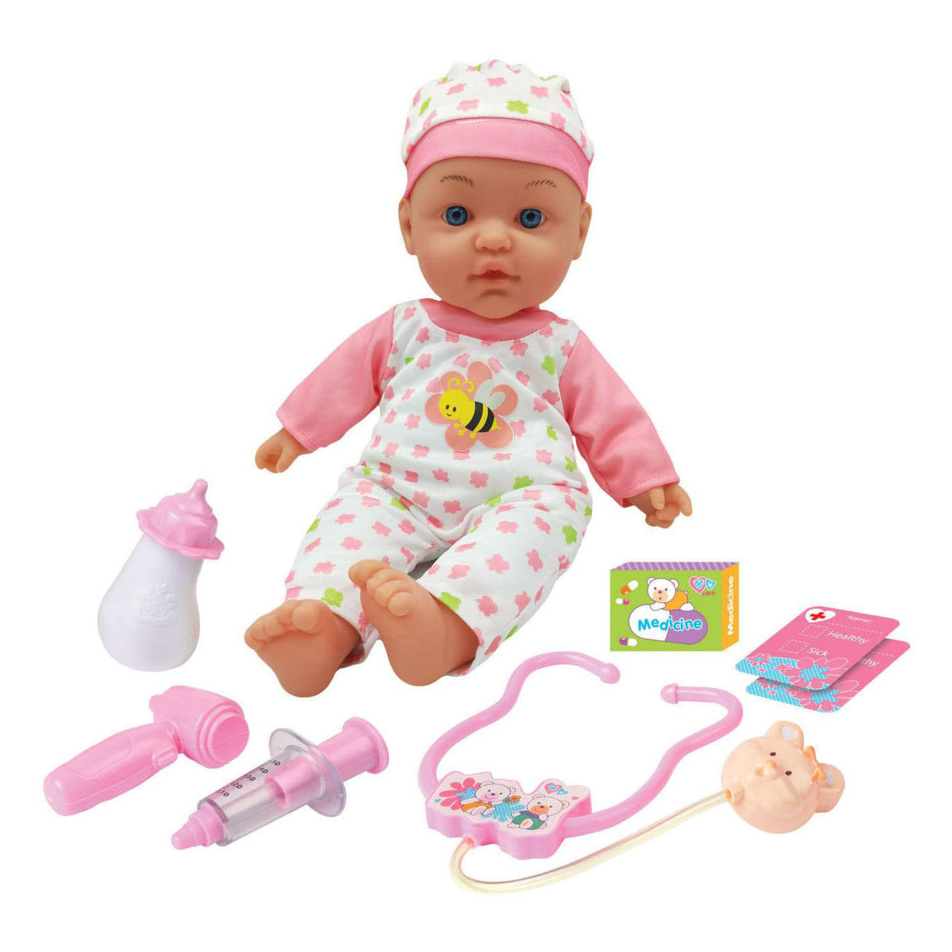 Poupée bébé malade aux joues éclatantes