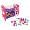 Lit superposé avec 2 poupées 31cm - 25pcs.