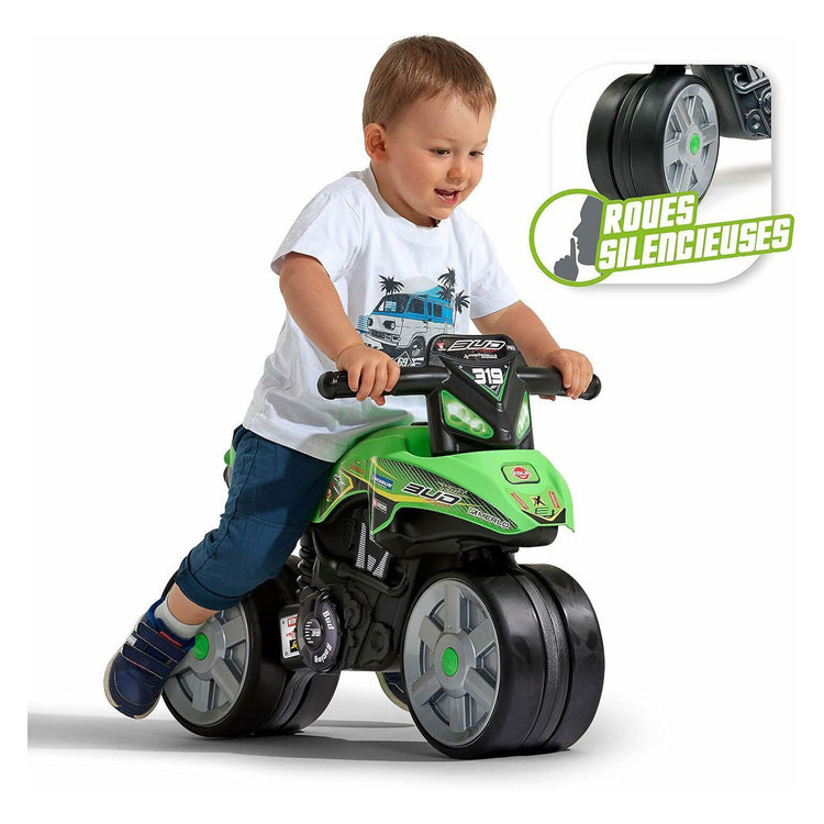 Moteur en marche Abi Falk Bud Racing avec pneus silencieux
