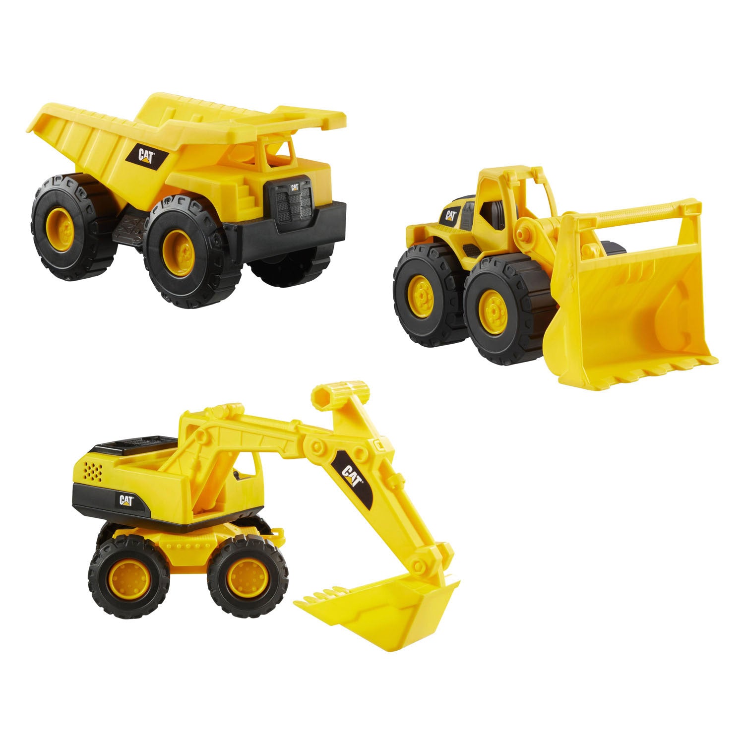 Véhicules de construction Cat mini Crew 18cm - 3pcs.