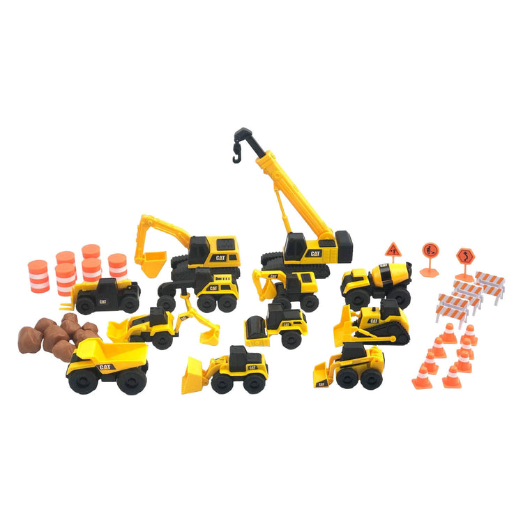 Cat petites machines méga ensemble de véhicules de construction - 40 pcs.