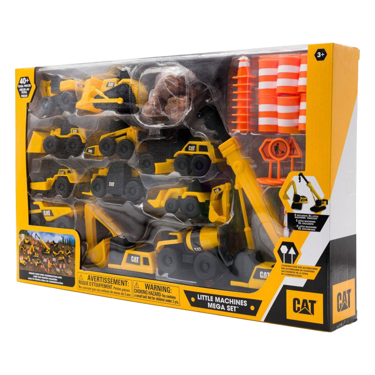 Cat petites machines méga ensemble de véhicules de construction - 40 pcs.