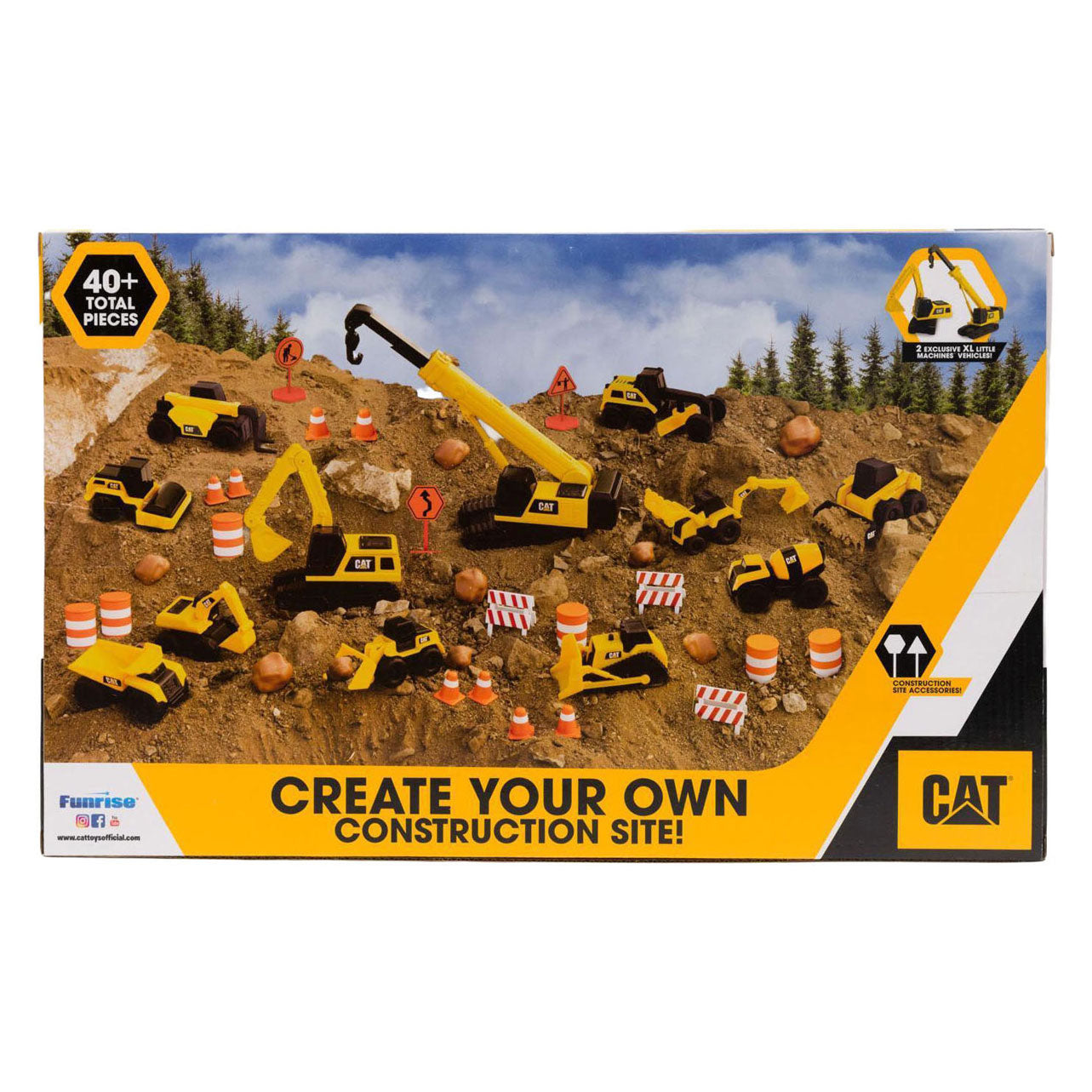 Cat petites machines méga ensemble de véhicules de construction - 40 pcs.