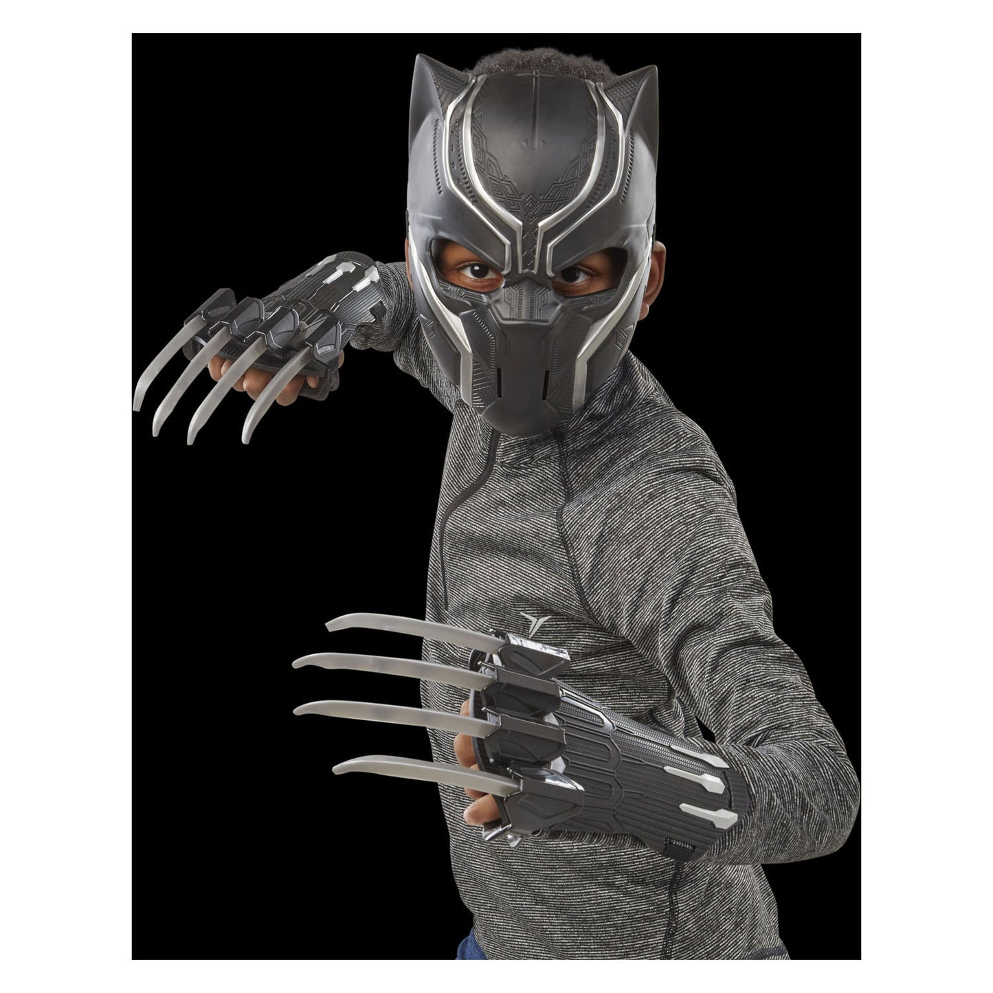 Forfait Guerrier panthère noire - masque et gants