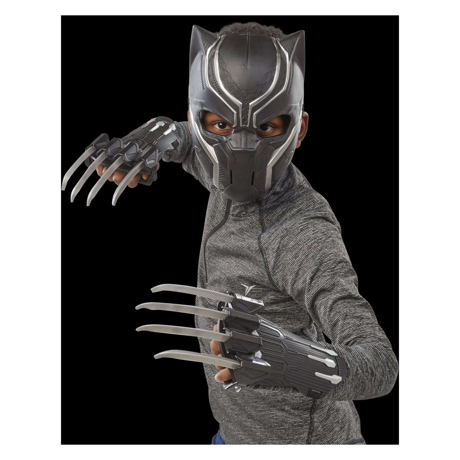 Forfait Guerrier panthère noire - masque et gants