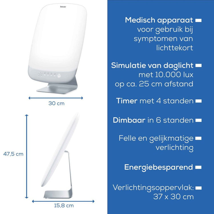 Beurring Beurer TL95 Light Therapy Lamp 10000 Lux 30x37 cm Silver White