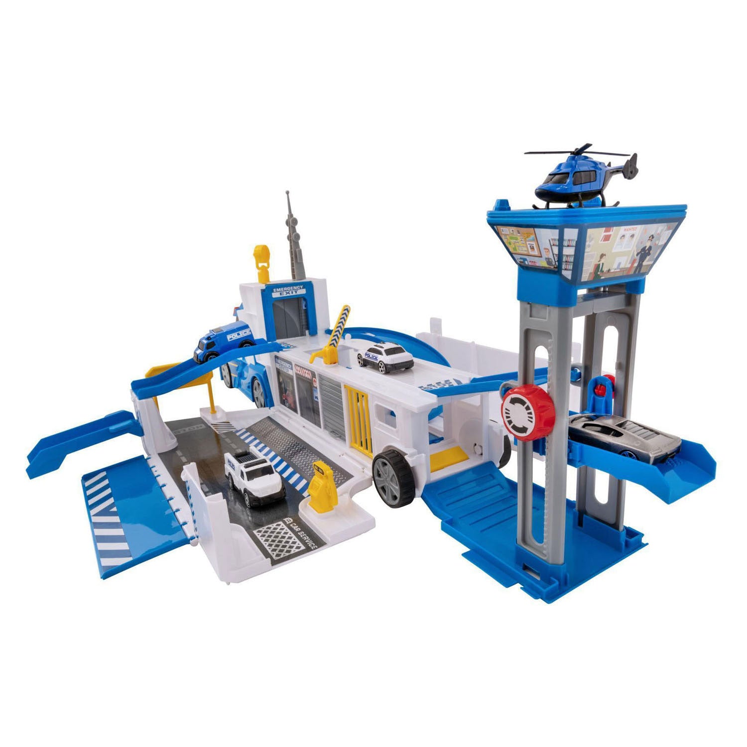 Camion de commandement de la police Teamsterz avec lumière et son