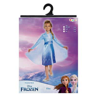Déguisement Disney Frozen Elsa, robe classique officielle, taille s (5-6 ans), fille