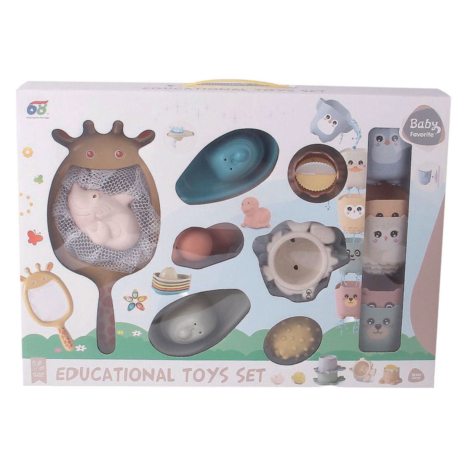 Ensemble de jouets de bain couleurs pastel - 22 pcs.