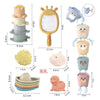 Ensemble de jouets de bain couleurs pastel - 22 pcs.
