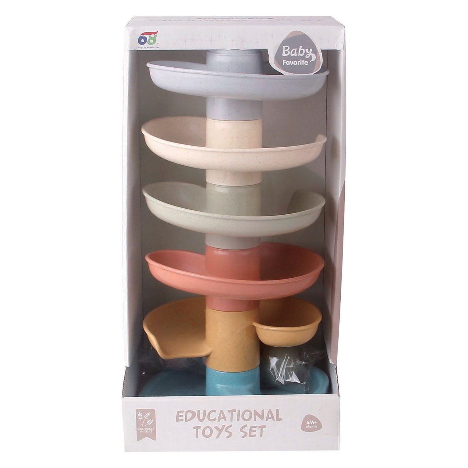 Tour spirale couleurs pastel - 35cm