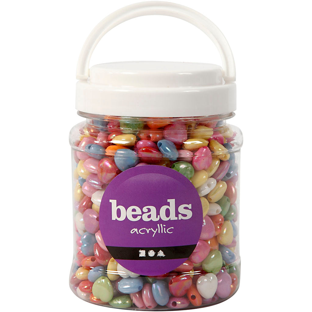 Creativ Company Hart Beads en pot, 700 ml