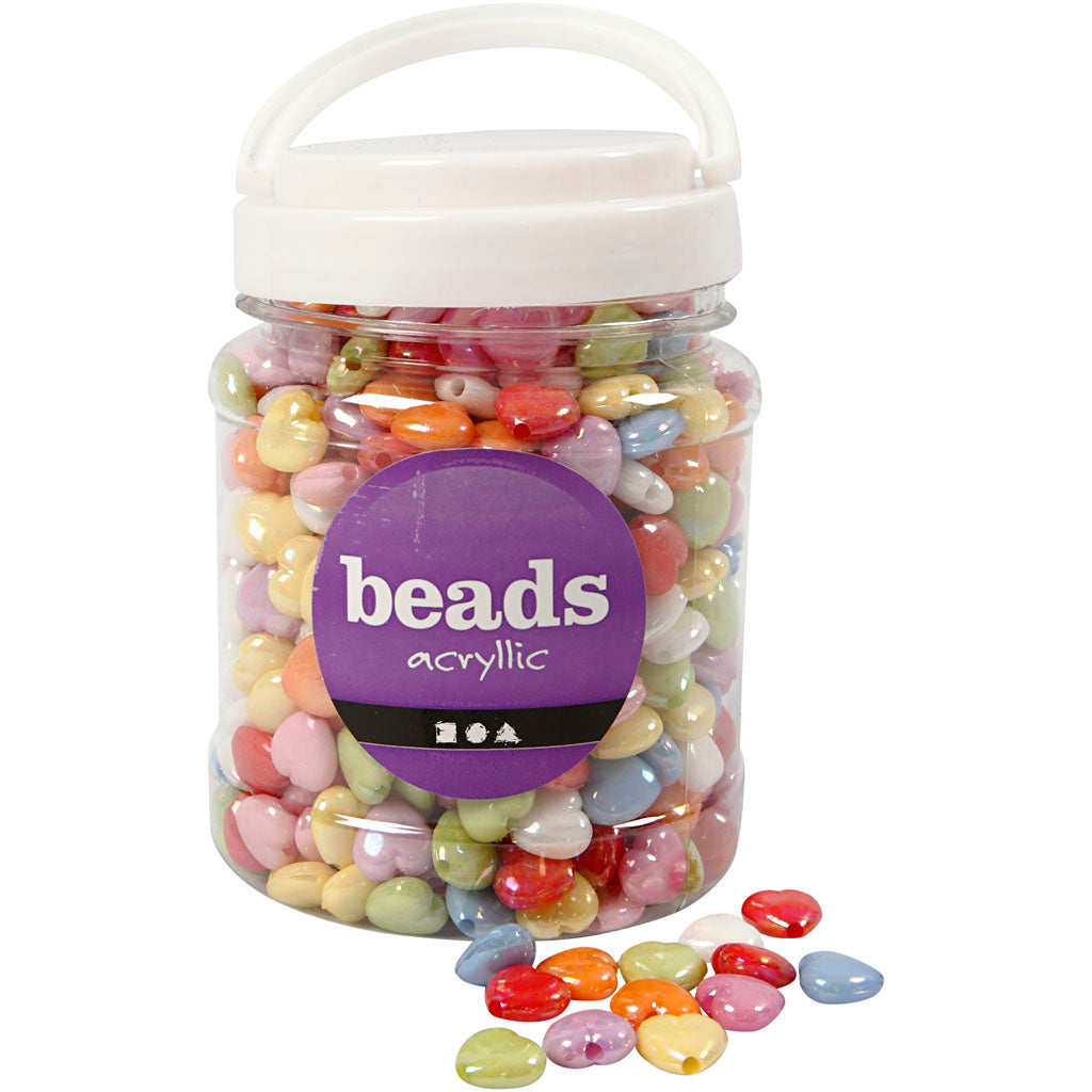 Creativ Company Hart Beads en pot, 700 ml