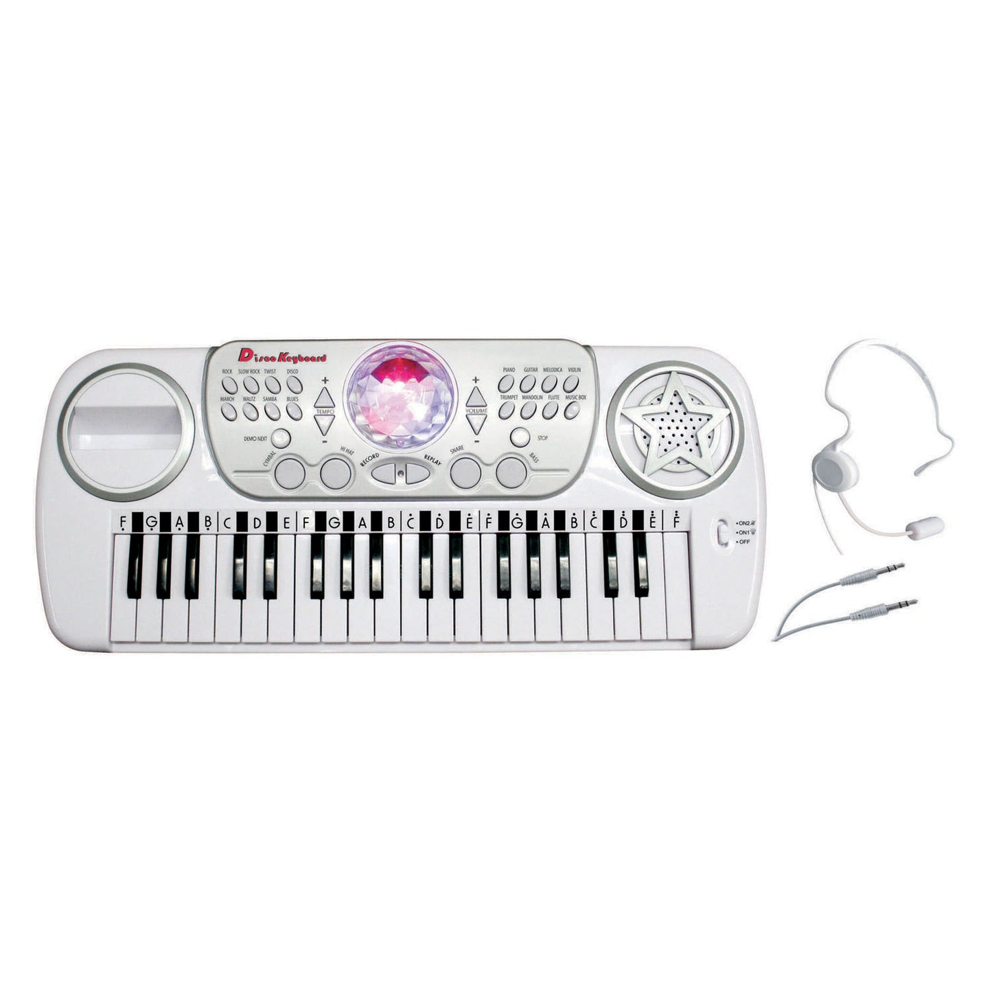 Clavier disco Imp 37 touches, boule disco et microphone principal