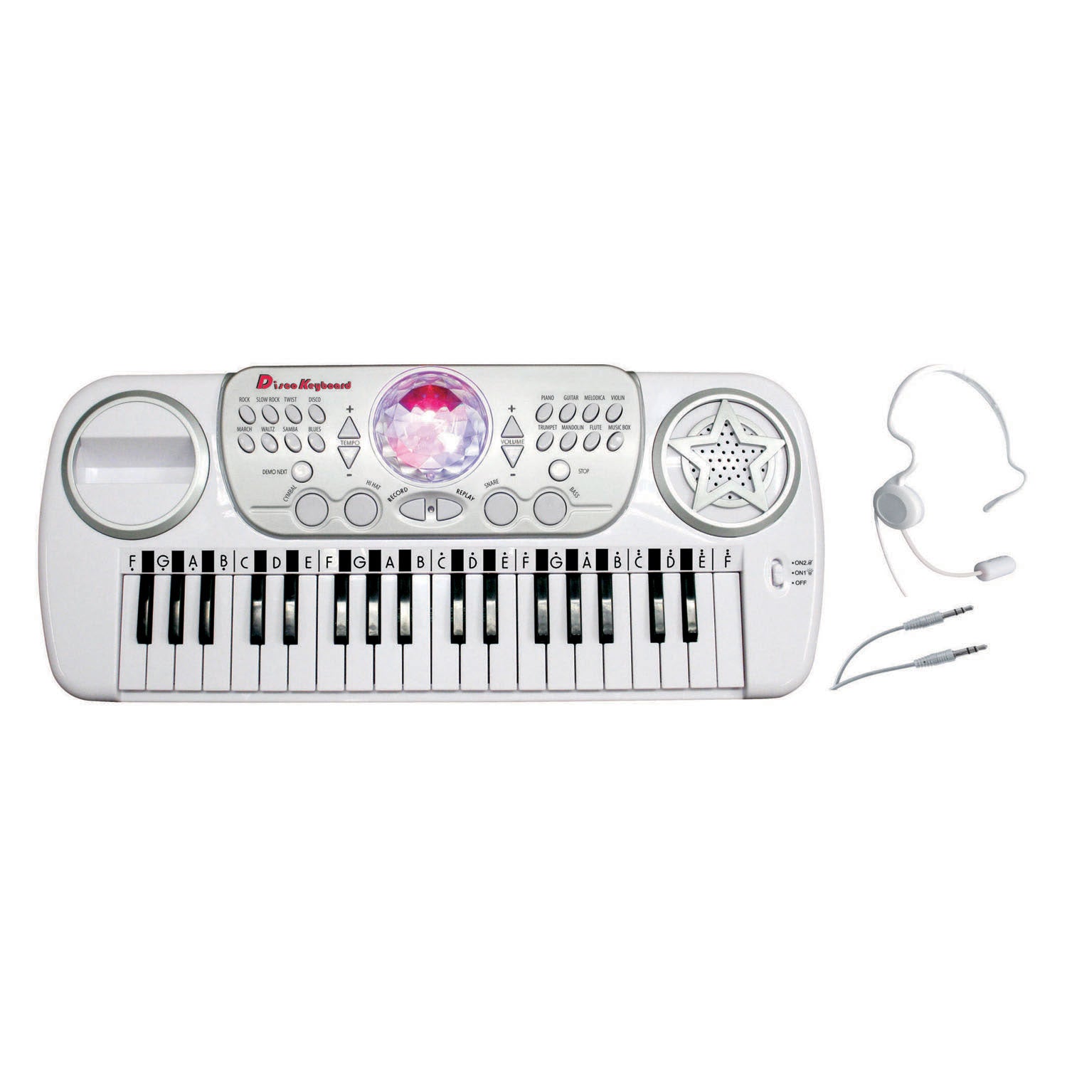 Clavier disco Imp 37 touches, boule disco et microphone principal