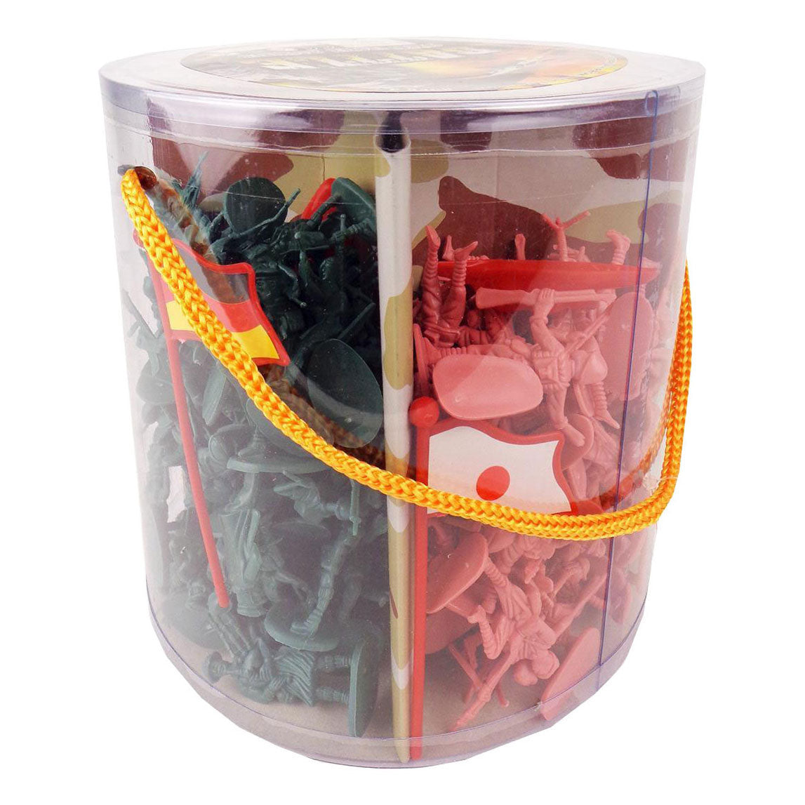 Seau avec soldats 4 armées 45mm - 200pcs.