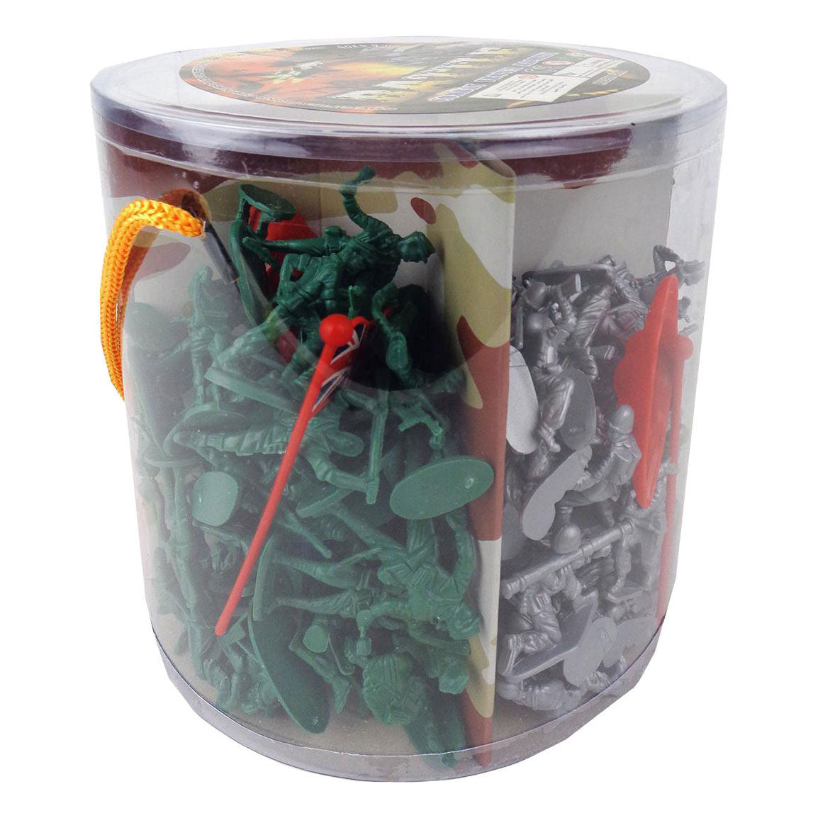 Seau avec soldats 4 armées 45mm - 200pcs.