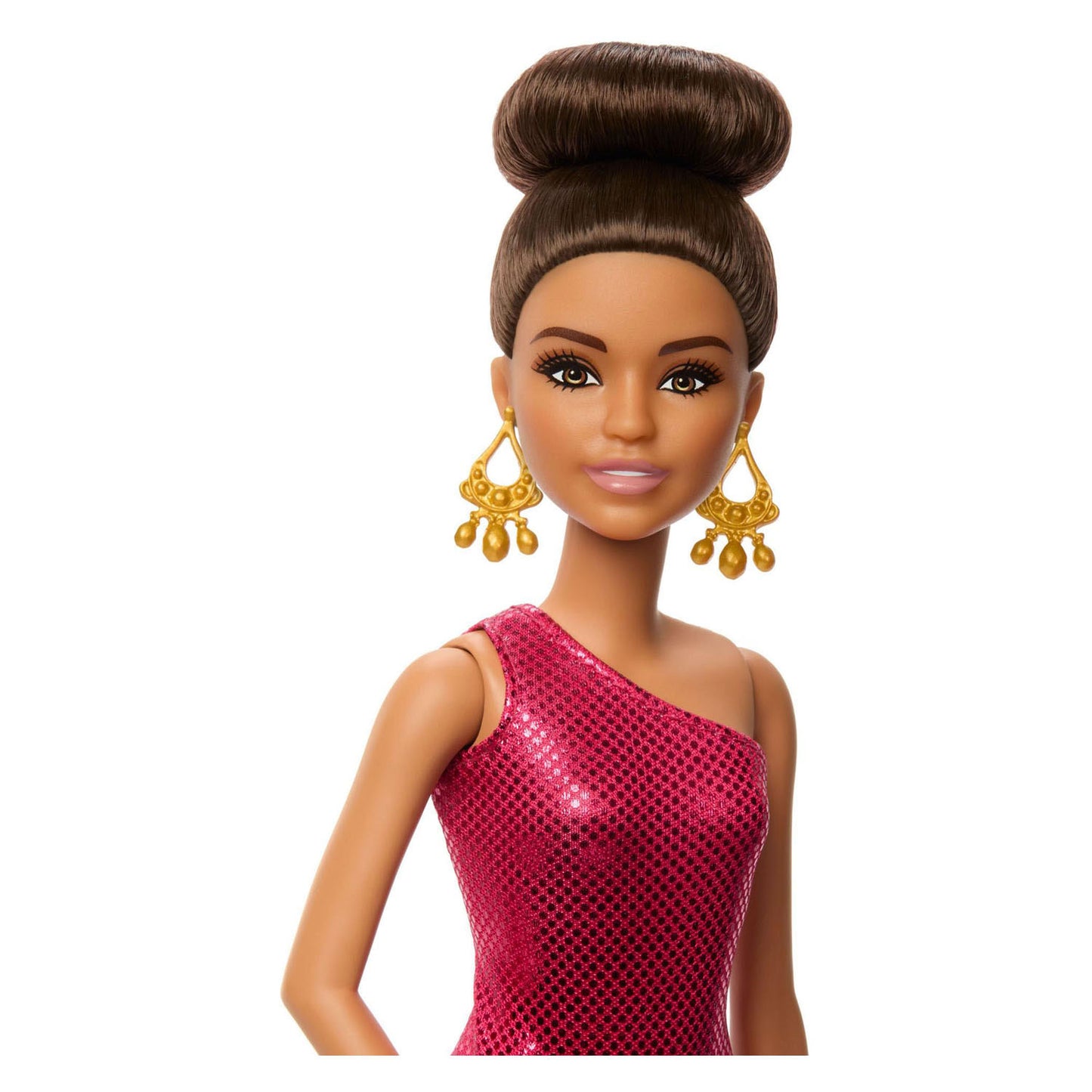 Poupée Barbie Mattel danseuse de salon avec accessoires et détails dorés.