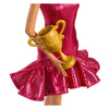 Poupée Barbie Mattel danseuse de salon avec accessoires et détails dorés.