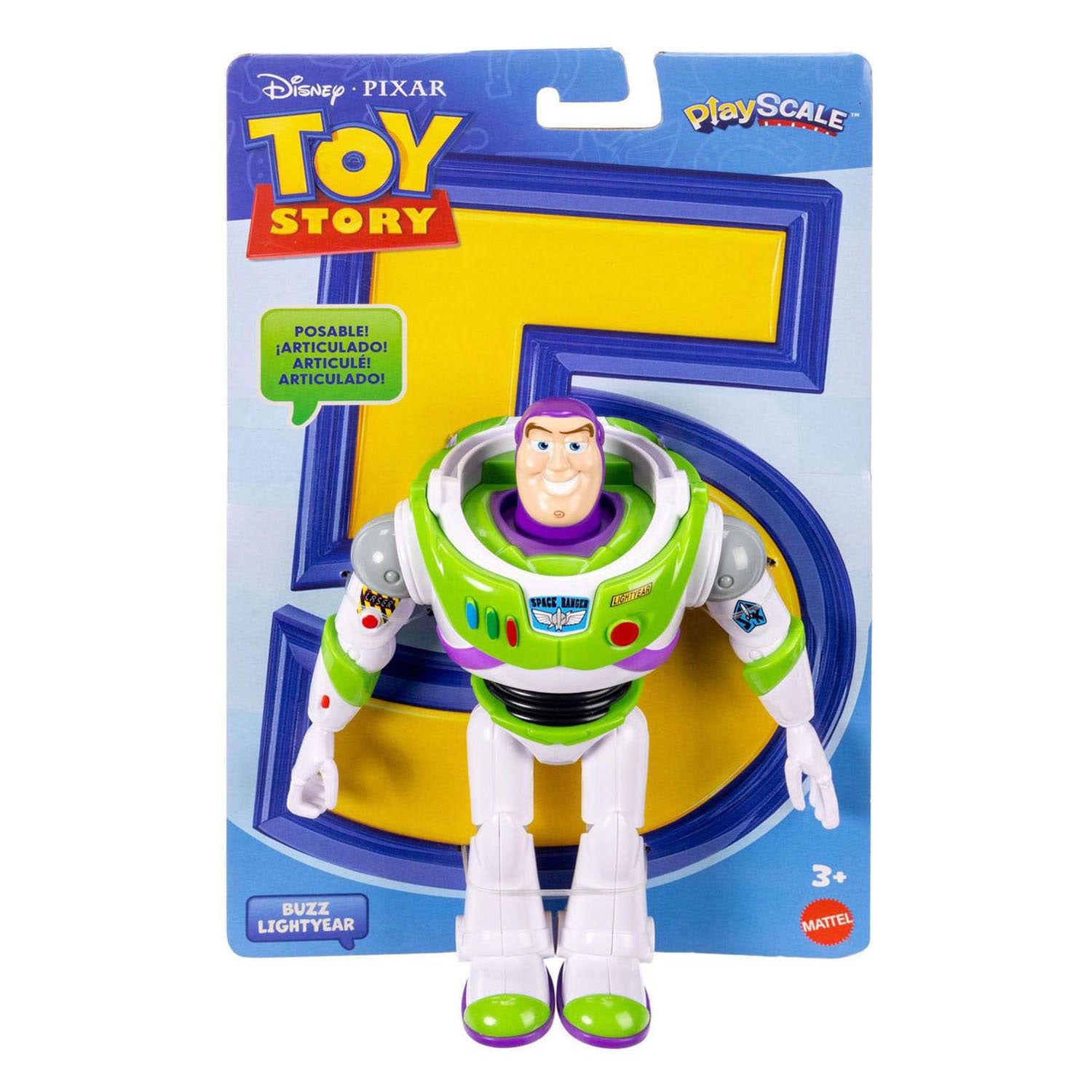 Figurine Mattel Disney et Pixar Toy Story Buzz l'Éclair - 10 articulations mobiles