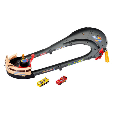 Disney Cars - Coffret de jeu de course à changement de voie Nascar