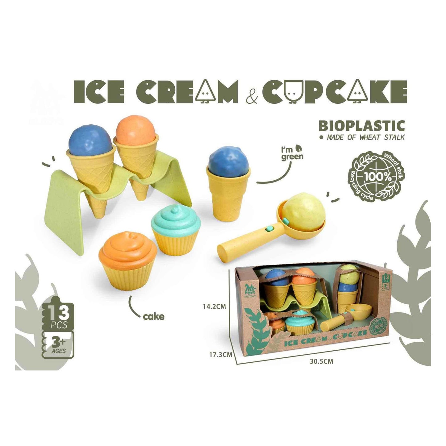 Set glaces et cupcakes bio - 13 pcs.
