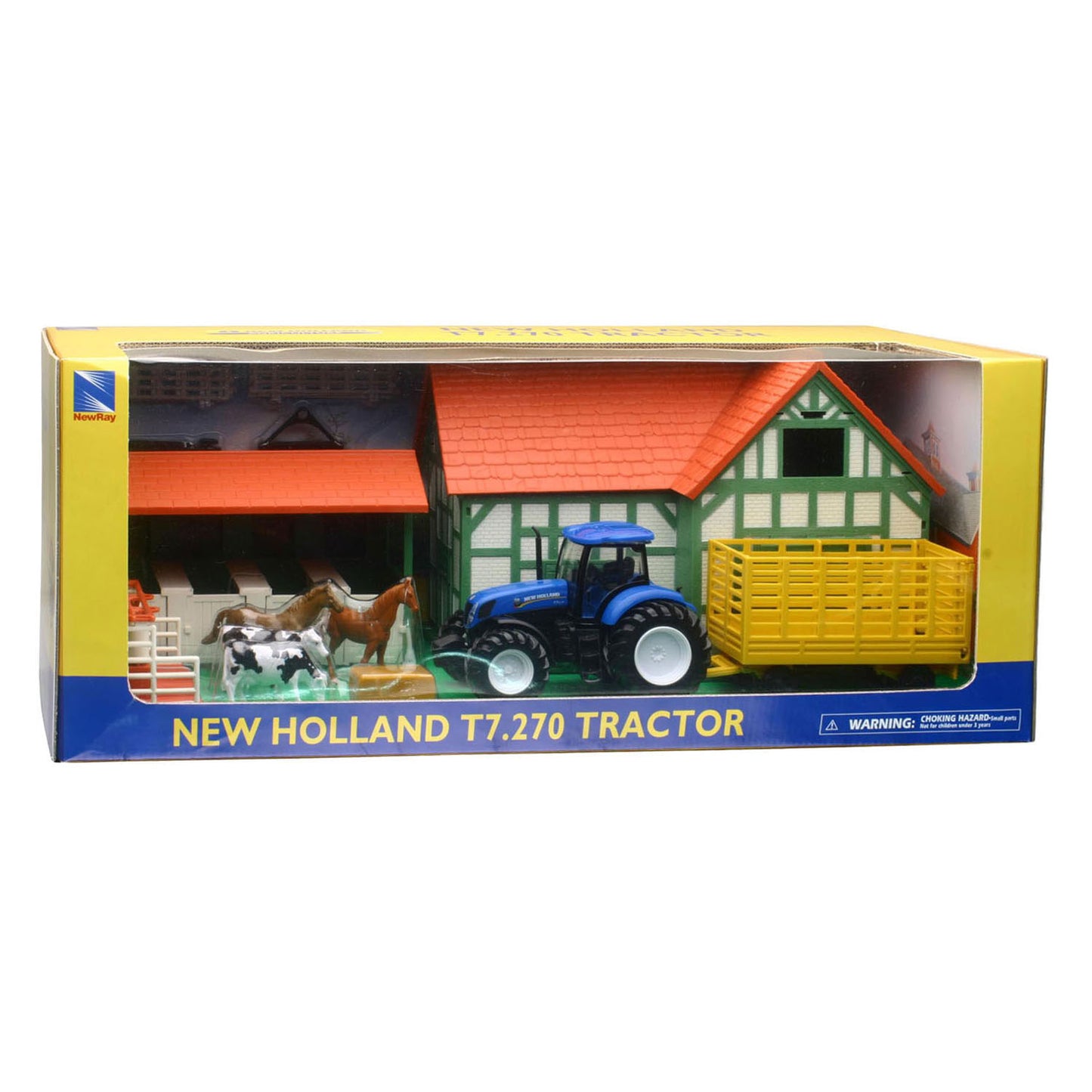 Ferme de vie à la campagne avec le tracteur New Holland T7.270