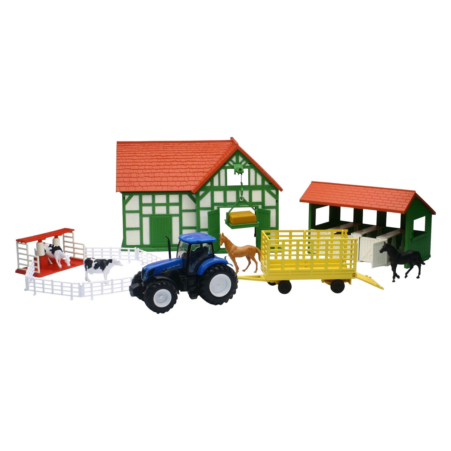 Ferme de vie à la campagne avec le tracteur New Holland T7.270