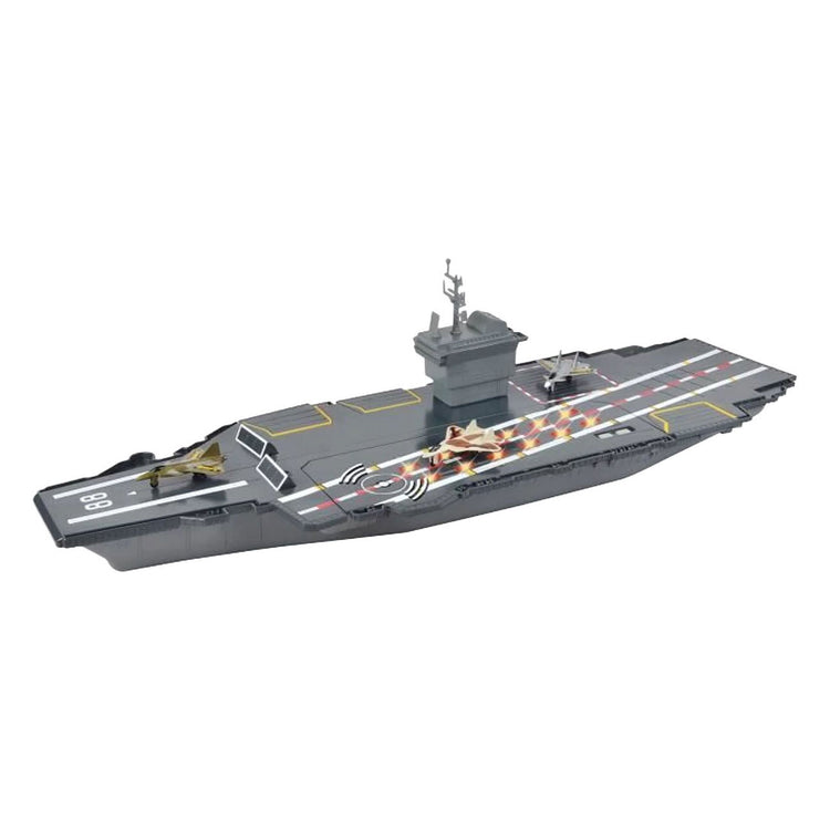 Porte-avions de zone de combat avec lumière et son - incl. 4 avions